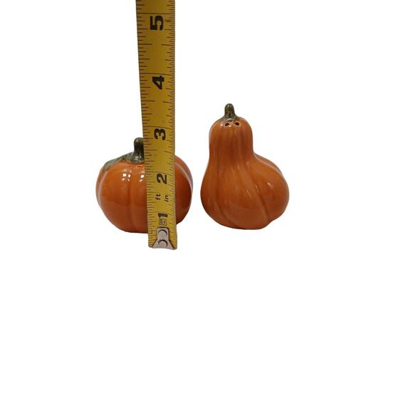 Pumpkin Guard Salt Pepper Shakers Fall Autumn Thanksgiving Granny Kitchy Cottage - Picture 9 of 10